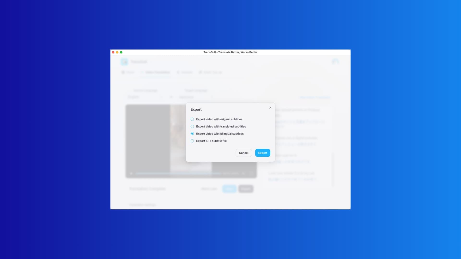 You Can Now Export Videos with Subtitles After Local Video Translation