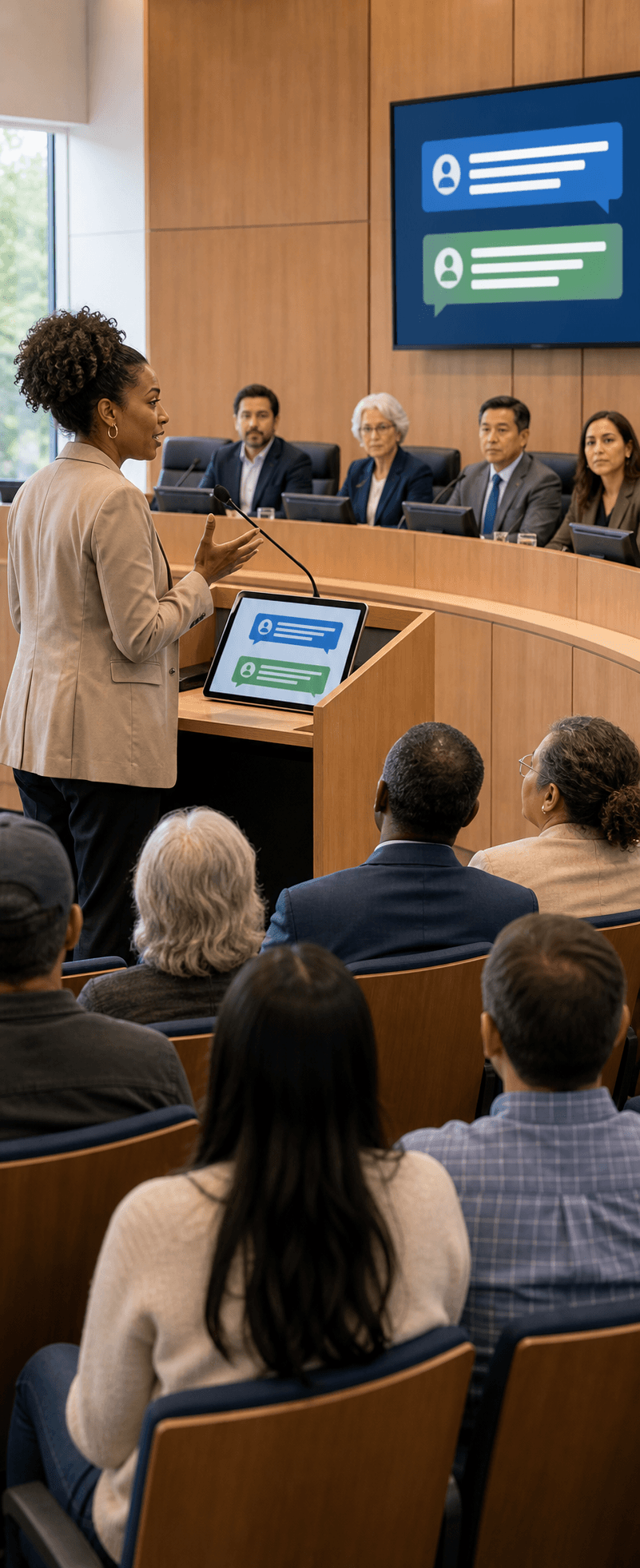 Support public meeting access scene image