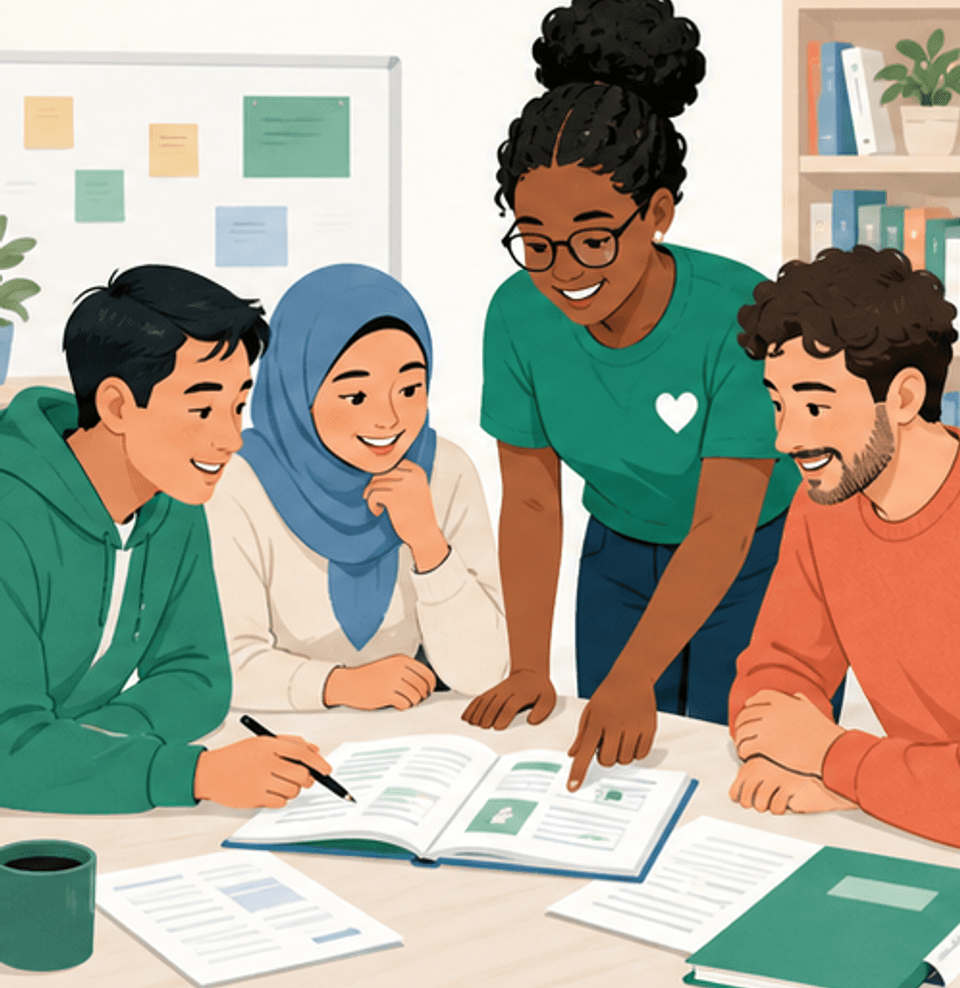 Volunteers come from different language backgrounds scene image