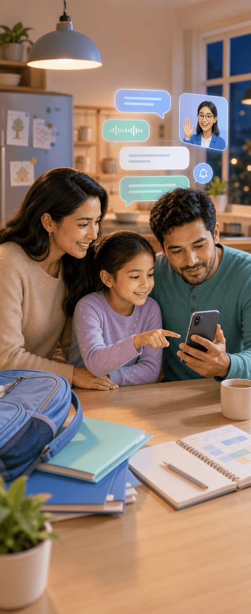 Connect multilingual families scene image